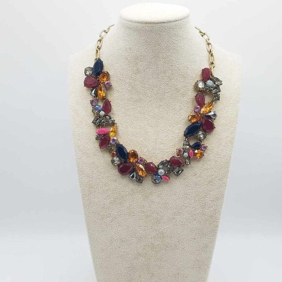 J crew Multi Color Crystal Statement Necklace - Picture 9 of 9